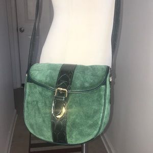 Vintage Green Suede Small Crossbody 😘😘